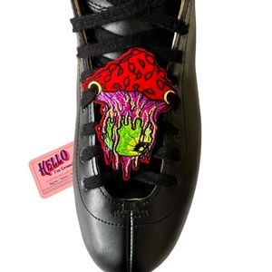 Mushroom drip patch shoelace patch for skates and boots